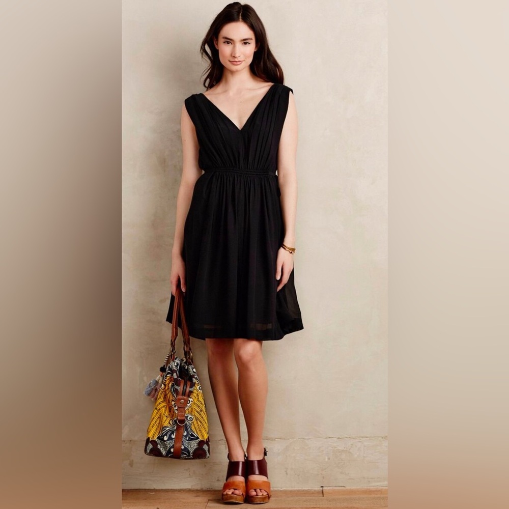 Anthropologie Lavana Dress by HD in Paris, Black Sz 6